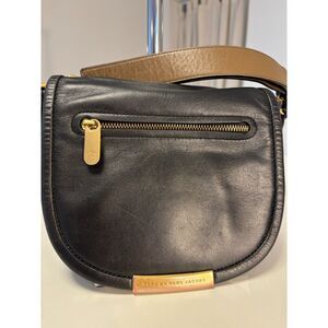 Marc by Marc Jacobs Black Leather Luna X-body Bag with Gold Plate Logo
